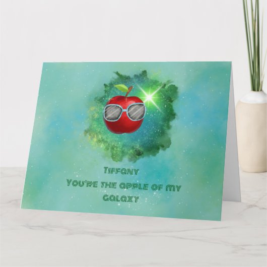 Apple in een dankbare Galaxy-bedankkaart Bedankkaart (Voorkant)