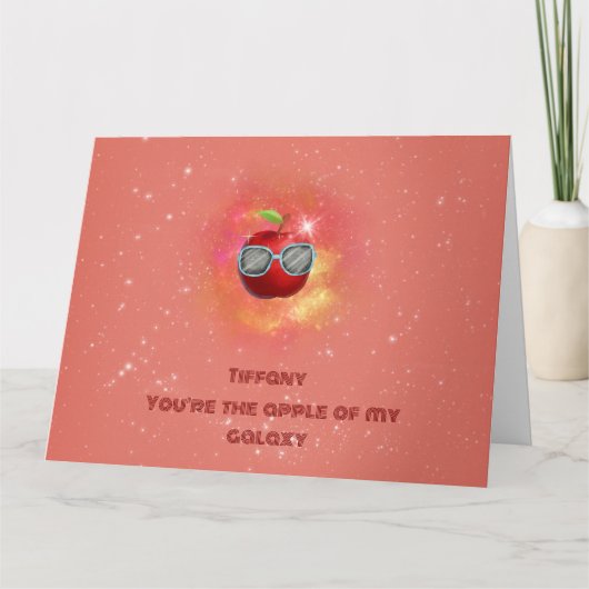 Apple in een dankbare Galaxy-bedankkaart Bedankkaart (Voorkant)