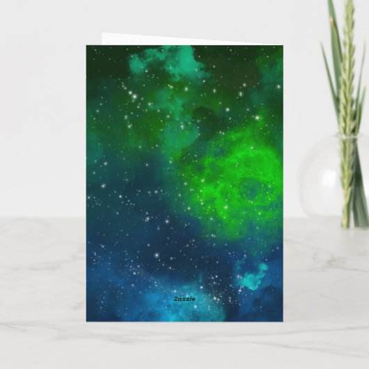 Apple in een dankbare Galaxy-bedankkaart Bedankkaart (Achterkant)