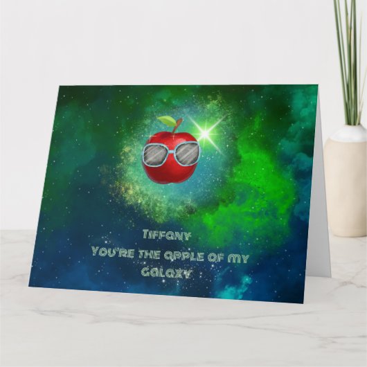 Apple in een dankbare Galaxy-bedankkaart Bedankkaart (Voorkant)