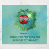 Apple in Thankful Galaxy Sparkling Wijnetiket (Enkel label)