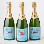 Apple in Thankful Galaxy Sparkling Wijnetiket (Flessen)