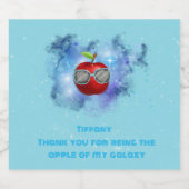 Apple in Thankful Galaxy Sparkling Wijnetiket (Enkel label)