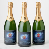 Apple in Thankful Galaxy Sparkling Wijnetiket (Flessen)