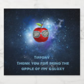 Apple in Thankful Galaxy Sparkling Wijnetiket (Enkel label)