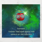 Apple in Thankful Galaxy Sparkling Wijnetiket (Enkel label)