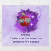 Apple in Thankful Galaxy Sparkling Wijnetiket (Enkel label)