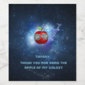 Apple in Thankful Galaxy Wijn Etiket (Enkel label)