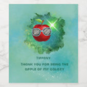 Apple in Thankful Galaxy Wijn Etiket (Enkel label)