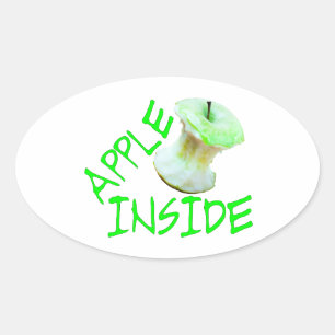 Apple Inside Ovale Sticker