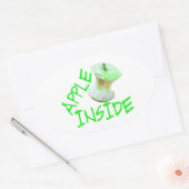 Apple Inside Ovale Sticker (Envelop)