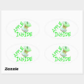 Apple Inside Ovale Sticker (Vel)
