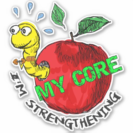 Apple invader sticker (Voorkant)