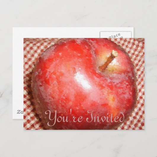 Apple Invitation Uitnodiging Briefkaart (Voorkant / Achterkant)