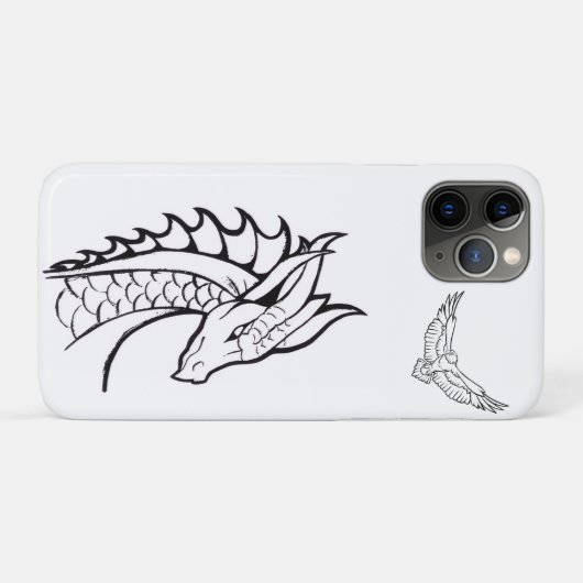Apple iphone 11 pro draken hoezen (Achterkant (horizontaal))