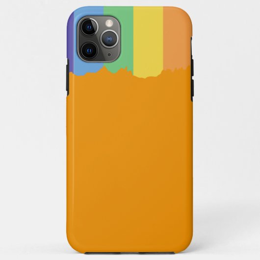 Apple iPhone 11 Pro Max regenboogpatroon hoesje (Achterkant)