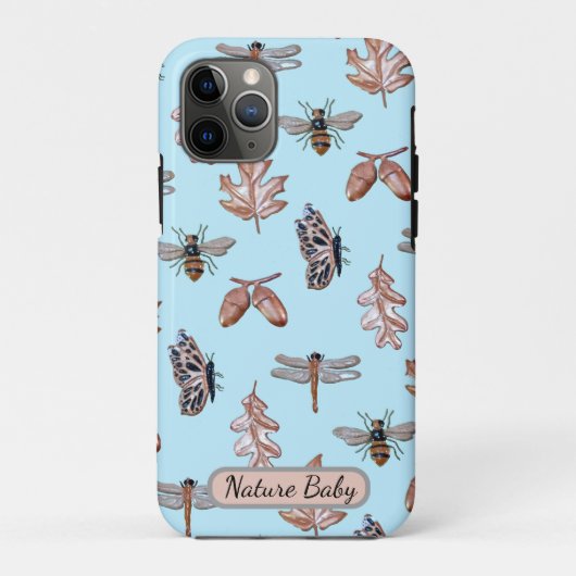 Apple iPhone 11Pro Hoesje Natuur Baby blauw (Achterkant)
