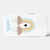 Apple iPhone 13 Hoesje - Regen voor regenboogkunst (Achterkant (horizontaal))