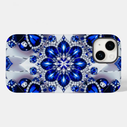 Apple iPhone 14 Hoesje-Mate blauw wit kleuren Case-Mate iPhone Case (Achterkant (horizontaal))