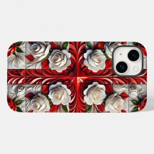 Apple iPhone 14 Hoesje-Mate Engelse Rozen Case-Mate iPhone Case (Achterkant (horizontaal))