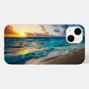 Apple iPhone 14 Hoesje-Ocean Beach Sunset Case-Mate iPhone 14 Hoesje