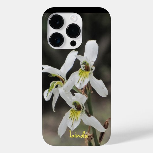 Apple iPhone 14 PRO Hoesje Witte Orchidee (Achterkant)