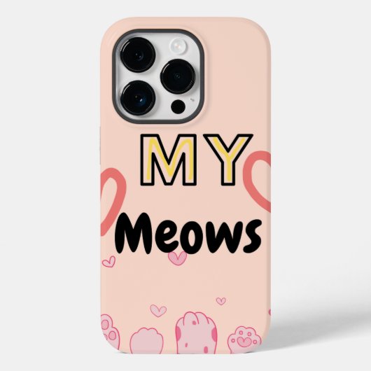 Apple iphone 14pro hoesje kat poten (Achterkant)