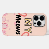 Apple iphone 14pro hoesje kat poten (Achterkant (horizontaal))