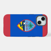 Apple iPhone 15 Case-Mate Guam-vlag Case (Achterkant horizontaal)