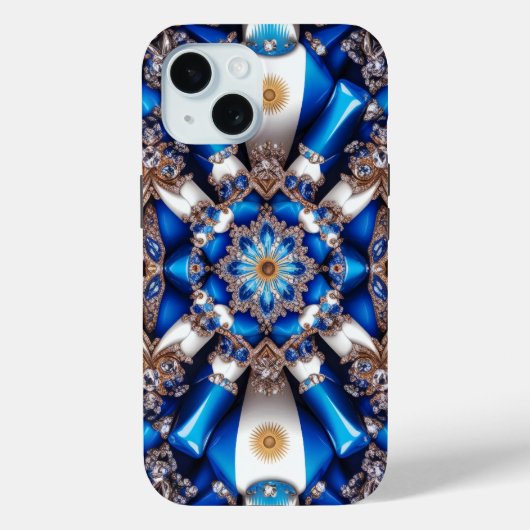 Apple iPhone 15 Case-Mate met Argentijnse kleuren Case (Achterkant)