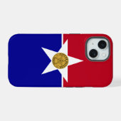Apple iPhone 15 Case-Mate met Dallas-vlag Case (Achterkant horizontaal)