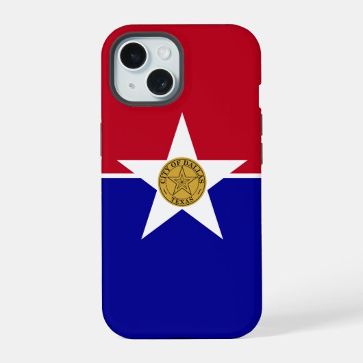 Apple iPhone 15 Case-Mate met Dallas-vlag Case (Achterkant)