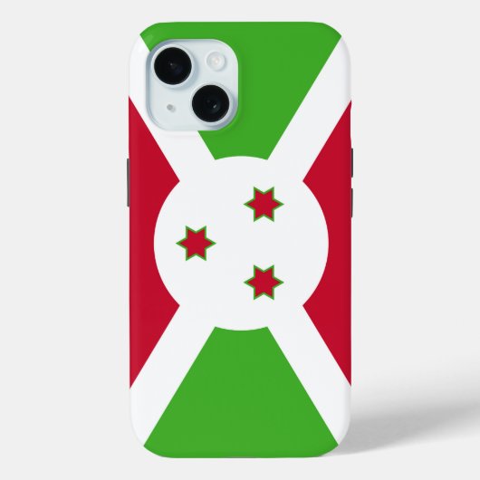 Apple iPhone 15 Case-Mate met de vlag van Burundi Case (Achterkant)