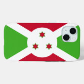 Apple iPhone 15 Case-Mate met de vlag van Burundi Case (Achterkant (horizontaal))