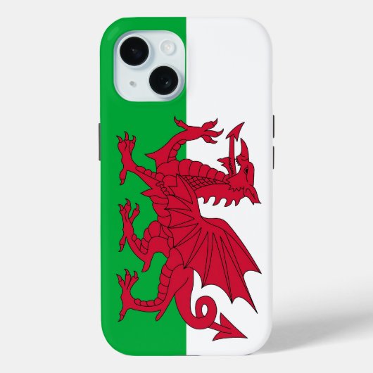 Apple iPhone 15 Case-Mate met de vlag van Wales Case (Achterkant)