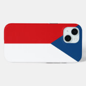 Apple iPhone 15 Case-Mate met Tsjechië-vlag Case (Achterkant (horizontaal))