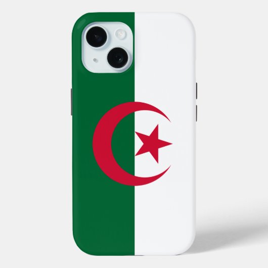 Apple iPhone 15 Case-Mate met vlag van Algerije Case (Achterkant)