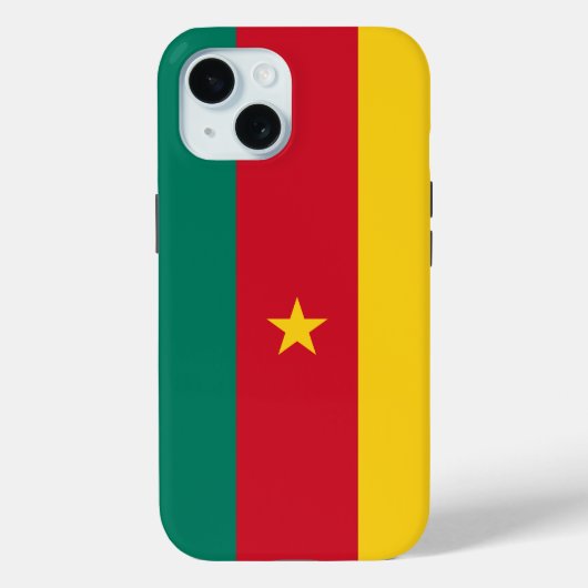 Apple iPhone 15 Case-Mate met vlag van Kameroen Case (Achterkant)