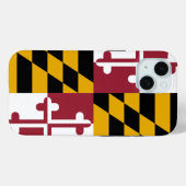 Apple iPhone 15 Case-Mate met vlag van Maryland Case (Achterkant (horizontaal))