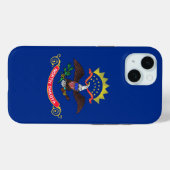 Apple iPhone 15 Case-Mate met vlag van North Dakot Case (Achterkant (horizontaal))