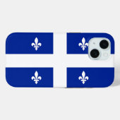 Apple iPhone 15 Case-Mate met vlag van Quebec Case (Achterkant (horizontaal))