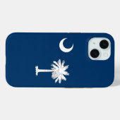 Apple iPhone 15 Case-Mate met vlag van South Carol Case (Achterkant (horizontaal))