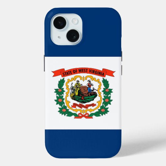 Apple iPhone 15 Case-Mate, vlag van West Virginia Case-Mate iPhone Case (Achterkant)