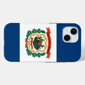 Apple iPhone 15 Case-Mate, vlag van West Virginia Case-Mate iPhone Case (Achterkant (horizontaal))