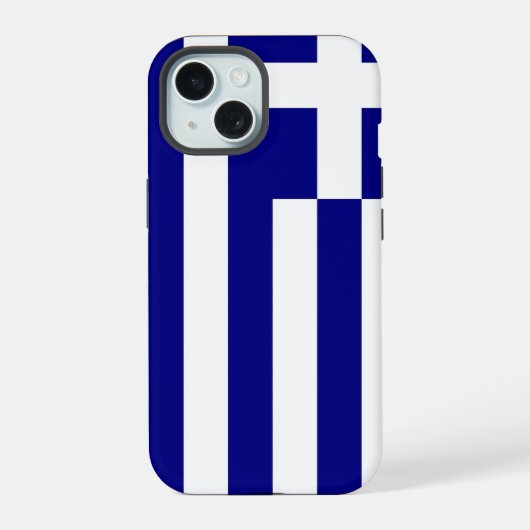 Apple iPhone 15 Case-Mate with Greece flag Case (Achterkant)