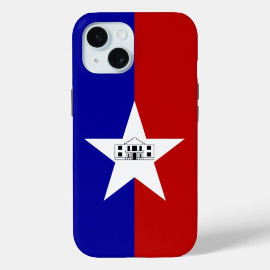 Apple iPhone 15 Case-Mate with San Antonio flag Case (Achterkant)