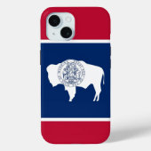 Apple iPhone 15 Case-Mate, Wyoming  flag Case-Mate iPhone Case (Achterkant)