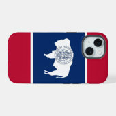 Apple iPhone 15 Case-Mate, Wyoming vlag Case (Achterkant horizontaal)