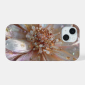 Apple iPhone 15 Crystal Bloemendesign Hoesje Case (Achterkant horizontaal)