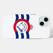 Apple iPhone 15 Hoesje-Mate met Cincinnati-vlag Case-Mate iPhone Case (Achterkant (horizontaal))